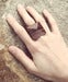Image of Wooden Faceted Pyramid Ring