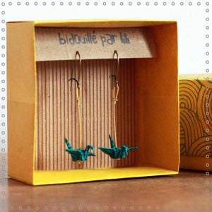 Image of Boucles d'oreilles Migration "Dark&nbsp;Turquoise"