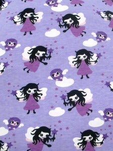 Image of Purple fairies jersey (by the half metre)