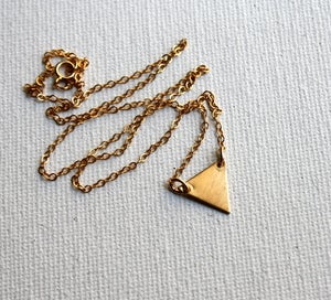 Image of Tiny Triangle Necklace in Brass