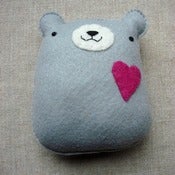 Image of pudgy bear plush // medium gray