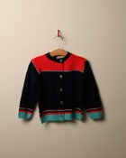 Image of c. 1970s colour block cardigan