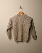 Image of SALE c. 1980s hand knit speckled cable jumper