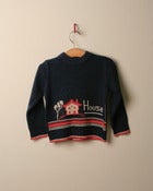 Image of SALE c. 1980s house intarsia jumper