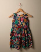 Image of c. 1970s geo floral cotton dress