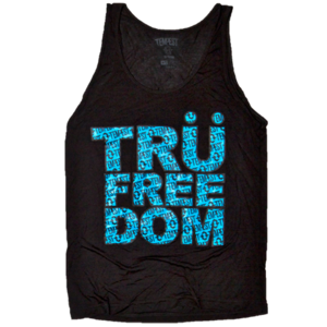 Image of Tru Freedom Unisex Tank (Black/Blue)