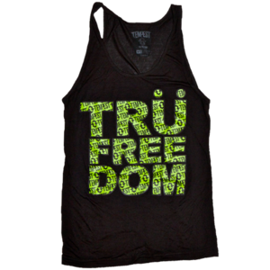 Image of Tru Freedom Unisex Tank (Black/Neon Green)