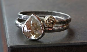 Image of Champagne Diamond in 14kt White Gold
