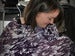 Image of Pretty Well Covered Purple Breastfeeding Coverlet / Maternity Top / Nursing Cover CLEARANCE