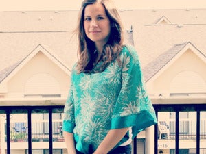 Image of Pretty Well Covered Teal Breastfeeding Coverlet / Maternity Top / Nursing Cover CLEARANCE