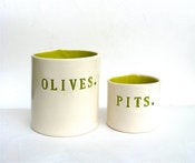 Image of Olives and Pits Porcelain Containers