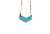 Image of Mini chevron necklace - Blue