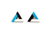 Image of Pyramid earrings - Blue