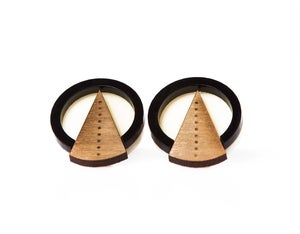 Image of Deco circle earrings