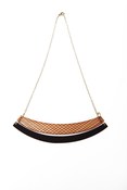 Image of Large bar necklace - Black