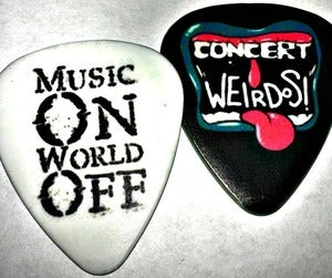 Image of RESTOCKED! Guitar Pick -Double sided Concert Weirdos 