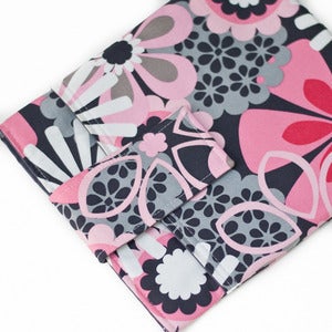 Image of iPad/Tablet/E-Reader Sleeve: Pink Gray Flower Shower