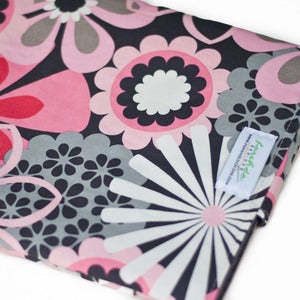 Image of iPad/Tablet/E-Reader Sleeve: Pink Gray Flower Shower
