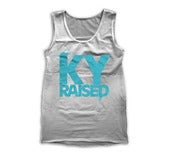 Image of KY Raised Women's Tank in Grey & Teal