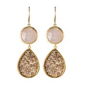 Image of Kimberly Earrings-Rose Quartz