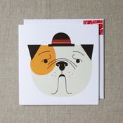 Image of "Sit, stay, spot of tea?" Bulldog Card