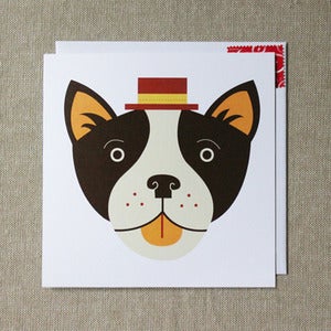 Image of "A Pawfect Gentleman" Boston Terrier Card