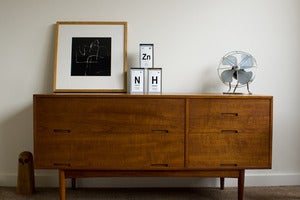 Image of LED Light Boxes - Periodic Table Element - Recycled Vintage Tin Drawers