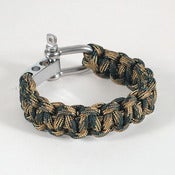Image of Paracord Shackle Bracelet - Forest Camo