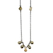 Image of Gothic Revival Gold and Pyrite Necklace