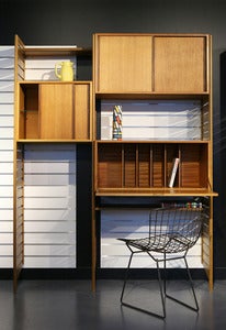 Image of MEUBLE DE RANGEMENT MODULABLE EN TECK DESIGN SCANDINAVE REF. 1050