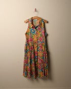 Image of SALE c. 1980s button through floral dress