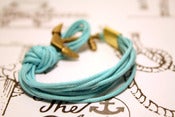 Image of Pulsera 8 Cordones Azul Turquesa