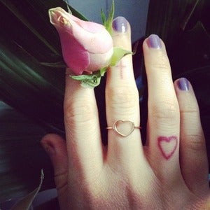 Image of Babyanything Fine Heart Ring 9ct Rose Gold