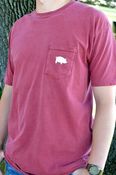 Image of Comfort Colors Red Classic Pig Pocket Tee