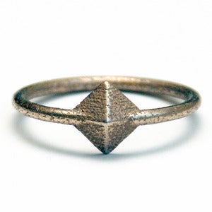 Image of Tiny Silver Pyramid Ring