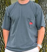 Image of Comfort Colors Pepper Grey Classic Pig Pocket Tee