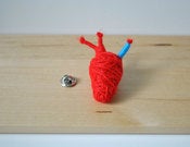 Image of Anatomical Heart Brooch Pin String Doll