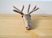 Image of String Reindeer Brooch Pin Unique and Handmade