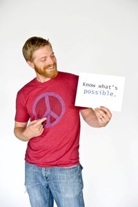 Image of peace - men's crew neck t-shirt