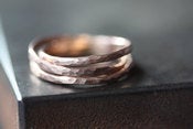 Image of Hammered 14kt Rose Gold Filled Stacking Ring