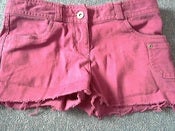 Image of Topshop moto burgundy shorts