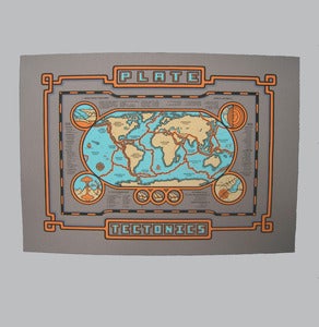 Image of plate tectonics - grey