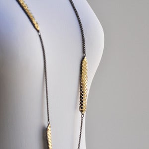 Five Bar Mesh Station Necklace