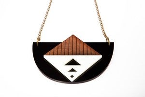 Image of Egyptian triangle bib necklace