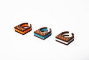 Image of Geometric block ring - Orange