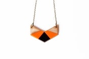 Image of Geo chevron necklace - Orange