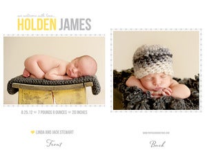 Image of Simply Clean Birth Announcement Template 4