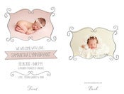 Image of Simply Clean Birth Announcement Template 11