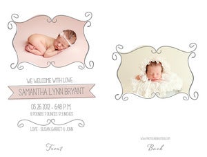 Image of Simply Clean Birth Announcement Template 11