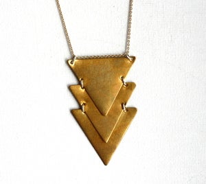 Image of Kinetic Brass Chevron Necklace